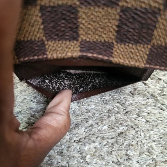 Auth Pre-loved Louis Vuitton Damier Ebene Enveloppe Cartes De Visite Card Case - Picture 6 of 11